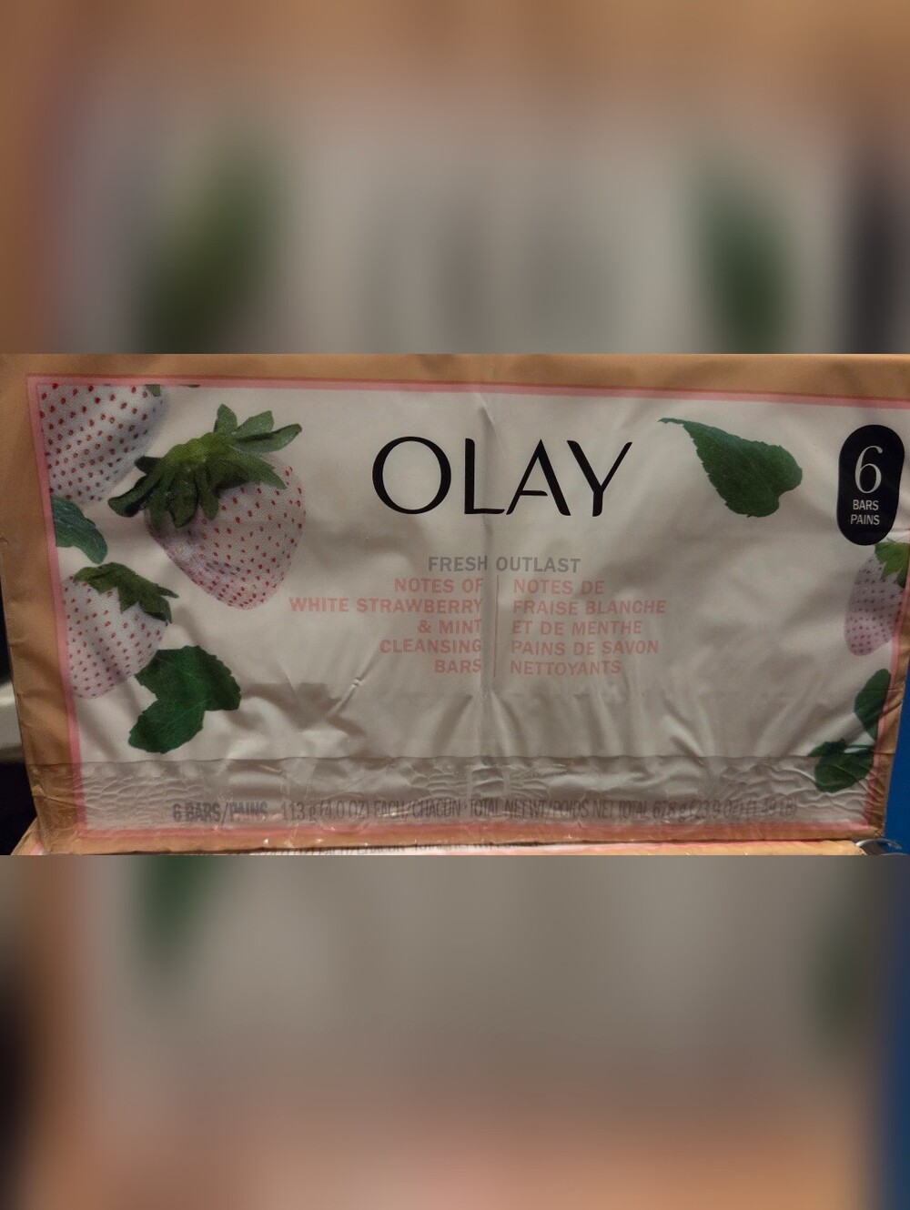 Olay Fresh Outlast Cleansing Bars in the White Strawberry & Mint NEW 6 Pack Bars